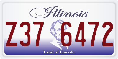IL license plate Z376472