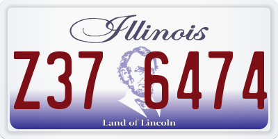 IL license plate Z376474