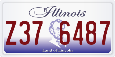 IL license plate Z376487