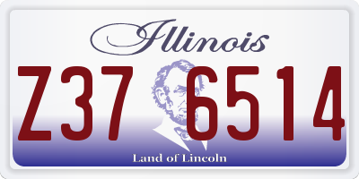 IL license plate Z376514