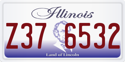 IL license plate Z376532