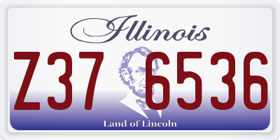 IL license plate Z376536