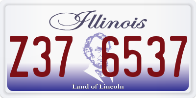 IL license plate Z376537