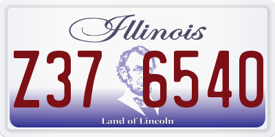 IL license plate Z376540