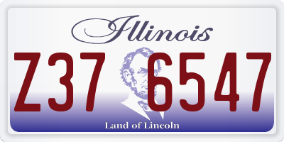 IL license plate Z376547