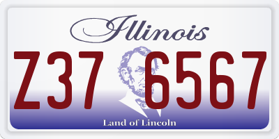 IL license plate Z376567