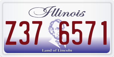 IL license plate Z376571