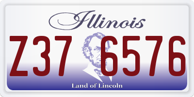IL license plate Z376576