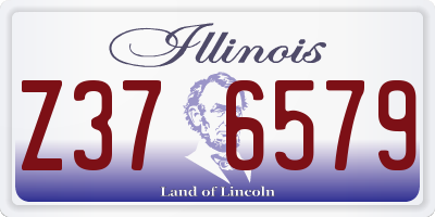 IL license plate Z376579