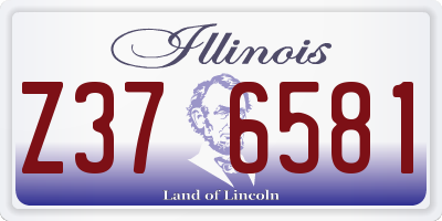 IL license plate Z376581