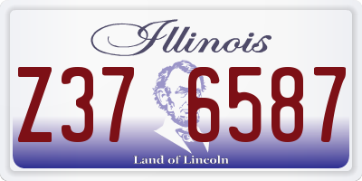 IL license plate Z376587