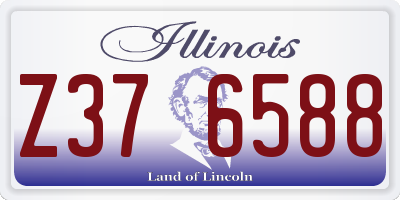 IL license plate Z376588