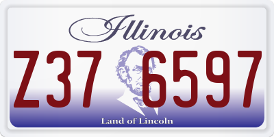 IL license plate Z376597