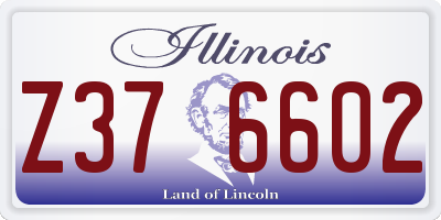 IL license plate Z376602
