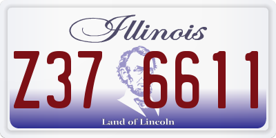 IL license plate Z376611