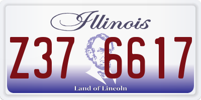 IL license plate Z376617