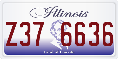 IL license plate Z376636