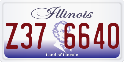 IL license plate Z376640