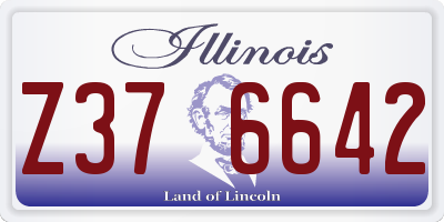 IL license plate Z376642