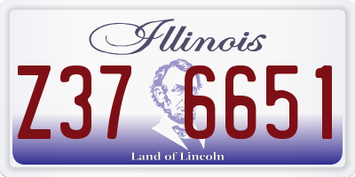 IL license plate Z376651