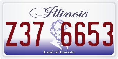 IL license plate Z376653