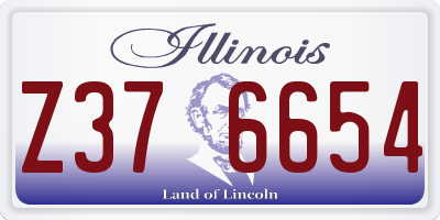 IL license plate Z376654