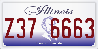 IL license plate Z376663