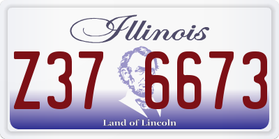 IL license plate Z376673