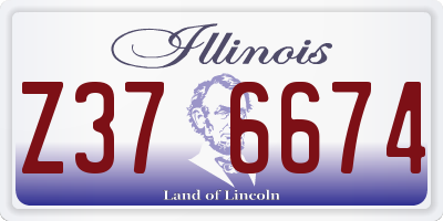 IL license plate Z376674