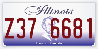 IL license plate Z376681