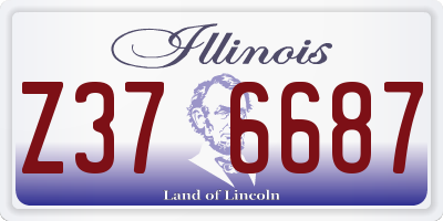 IL license plate Z376687