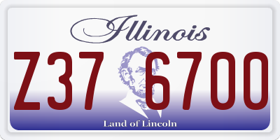 IL license plate Z376700
