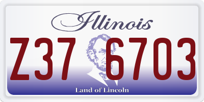 IL license plate Z376703