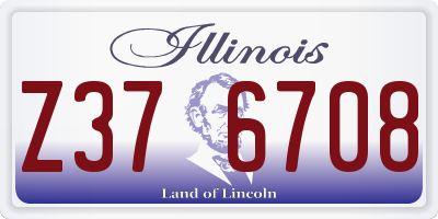 IL license plate Z376708