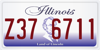 IL license plate Z376711