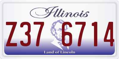 IL license plate Z376714