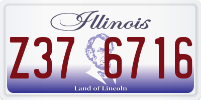 IL license plate Z376716