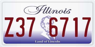 IL license plate Z376717