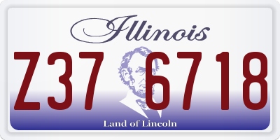 IL license plate Z376718