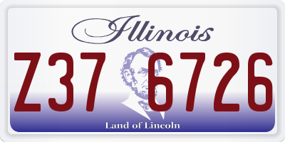 IL license plate Z376726