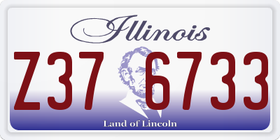 IL license plate Z376733