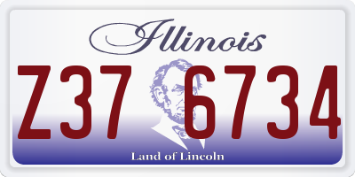 IL license plate Z376734