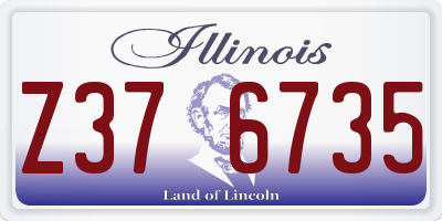 IL license plate Z376735