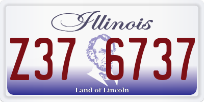 IL license plate Z376737