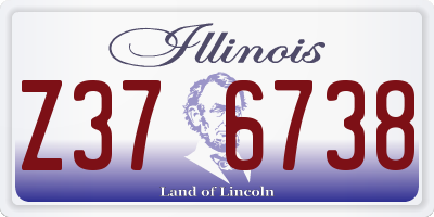 IL license plate Z376738