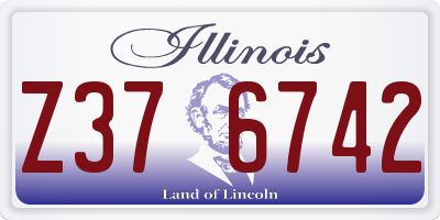IL license plate Z376742