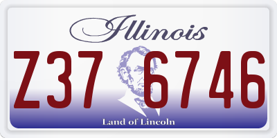 IL license plate Z376746