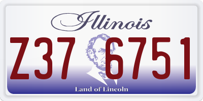 IL license plate Z376751