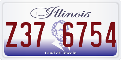 IL license plate Z376754