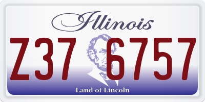IL license plate Z376757